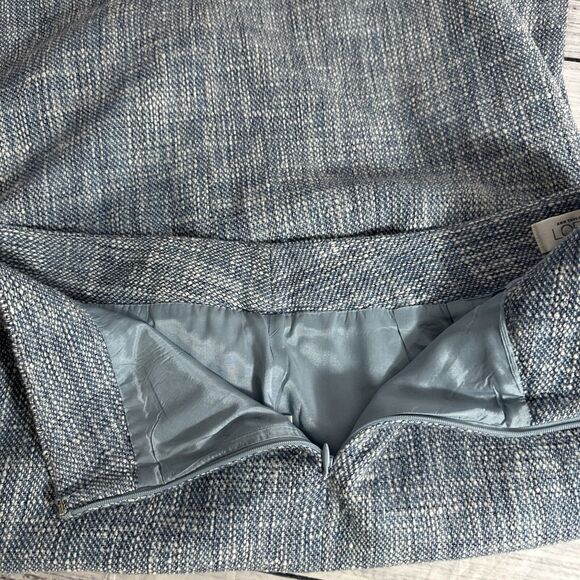 Ann Taylor Loft Womens Pencil Skirt Multicolor Blue Striped Lined Zip size 6 - Picture 4 of 8